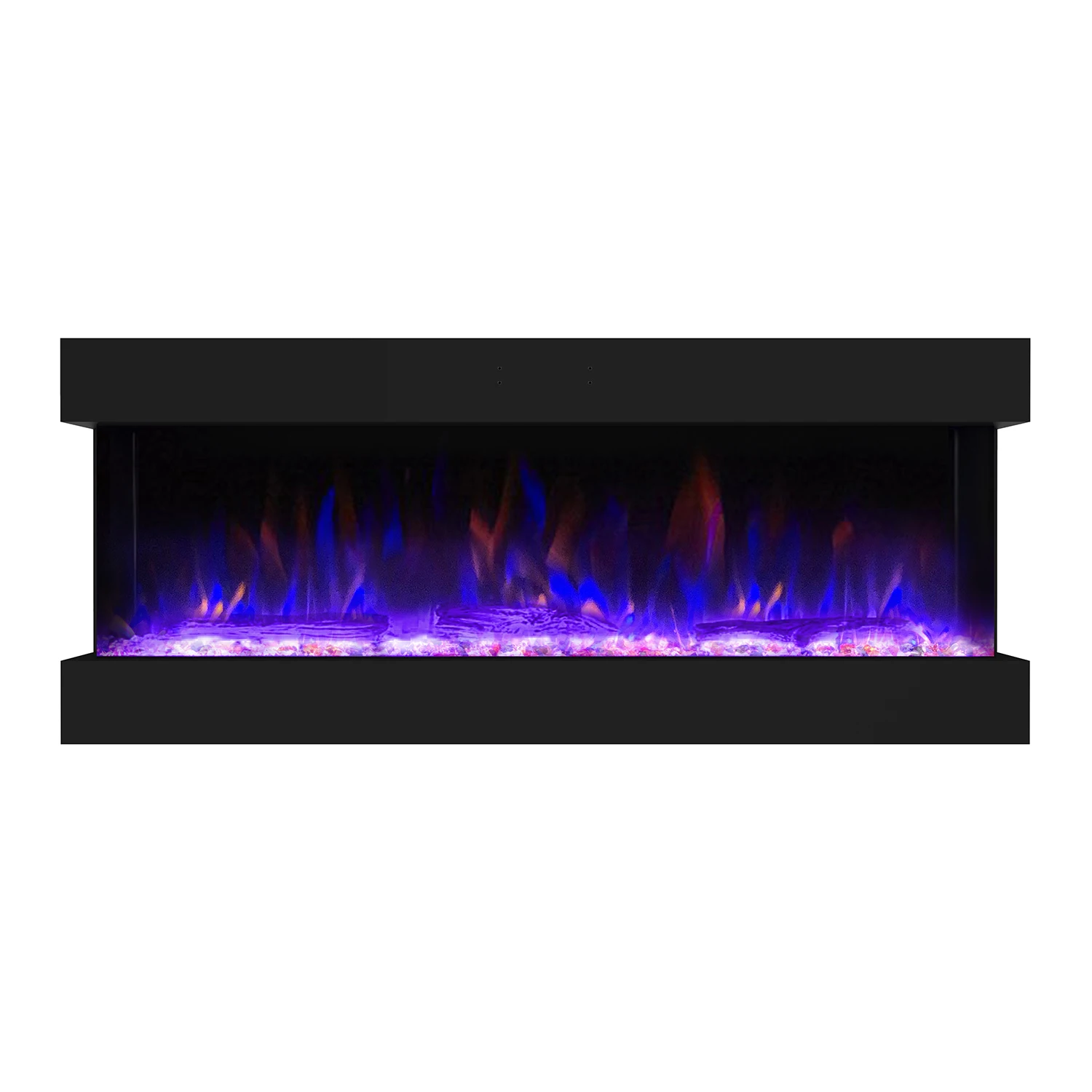 60 Inch 3 Side High Quality Media Electric Fireplace Heaters Indoor Real LED Flame Effect