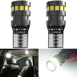 2x T10 LED Super Bright Bulb W5W Anti Error CANBUS Lamp 6000K White Amber Red Ice Blue 5W5 12V 24V Car Marker Clearance Lights