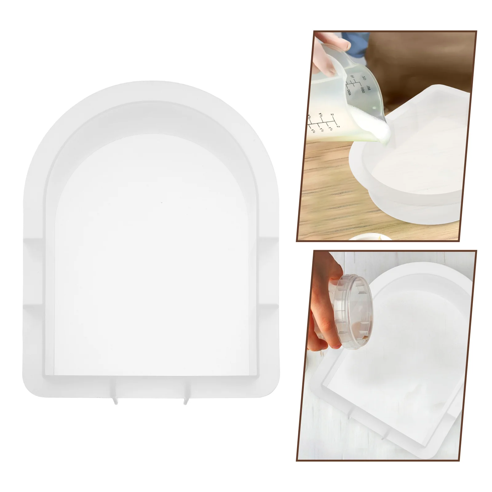 

DIY Silicone Arch Bookend Mold Epoxy Resin Crafting Supplies Durable Practical Resin Molds Silicone Arch Bookend DIY Mold
