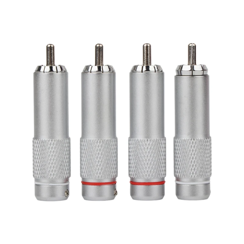 

4PCS RCA Plug Connector RCA Audio Plug RCA Terminal For DIY HIFI Audio Cable Speaker Accessories