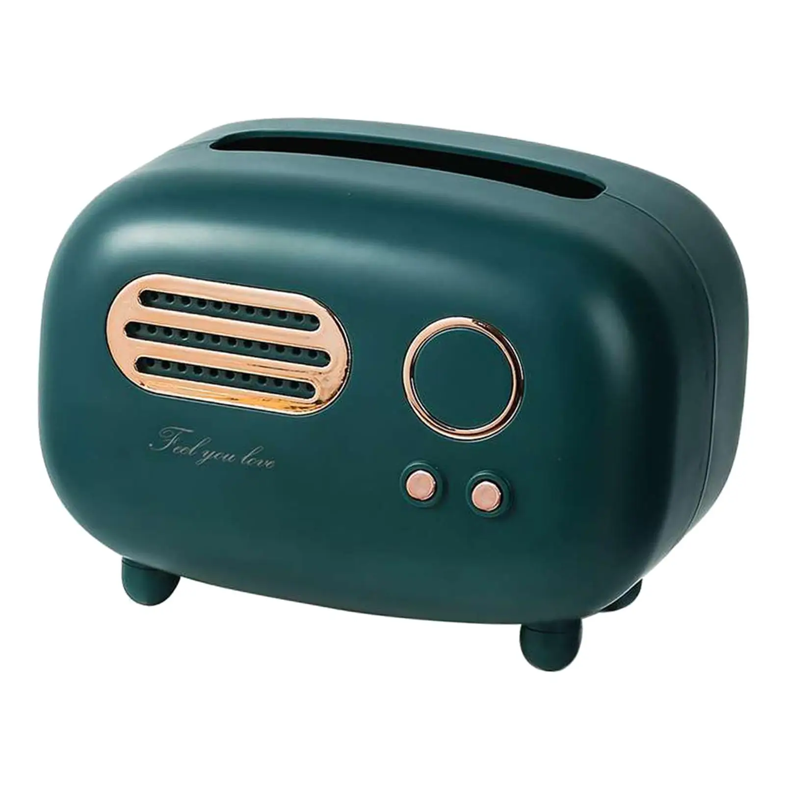 Vintage Radio Tissue Box Cover Removable Paper Dispenser Tissue Holder for Car