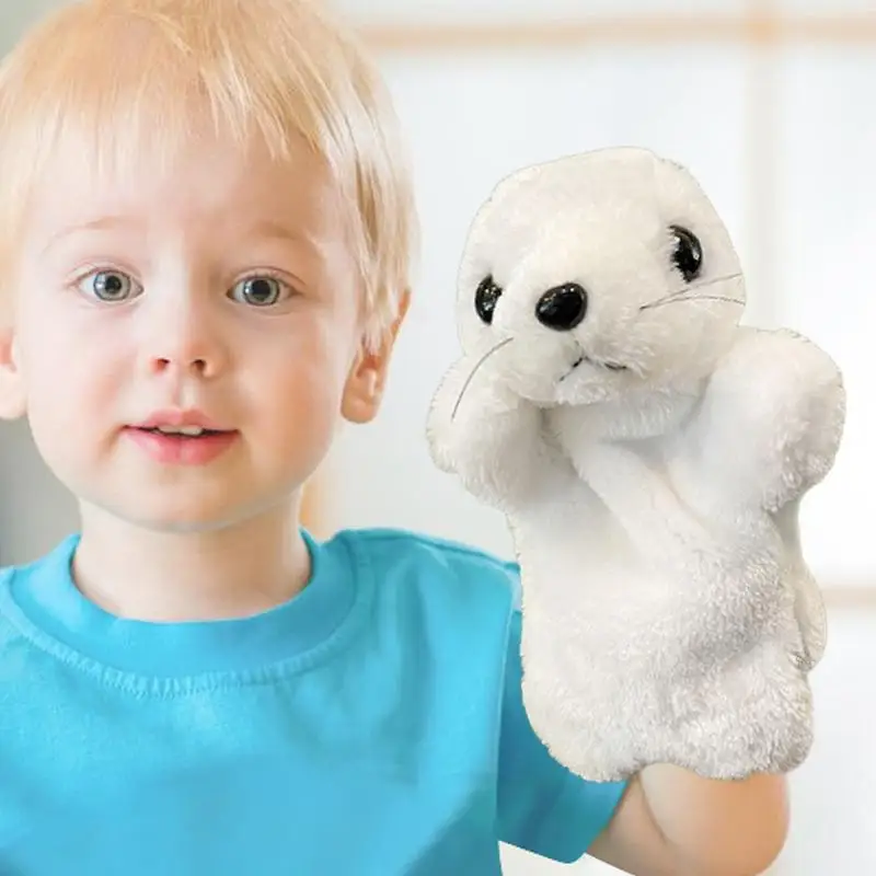 Marionnettes à main en peluche multifonctionnelles pour enfants, marionnettes à main mignonnes, grand jouet de discussion sur la mer, éducation précoce des bébés