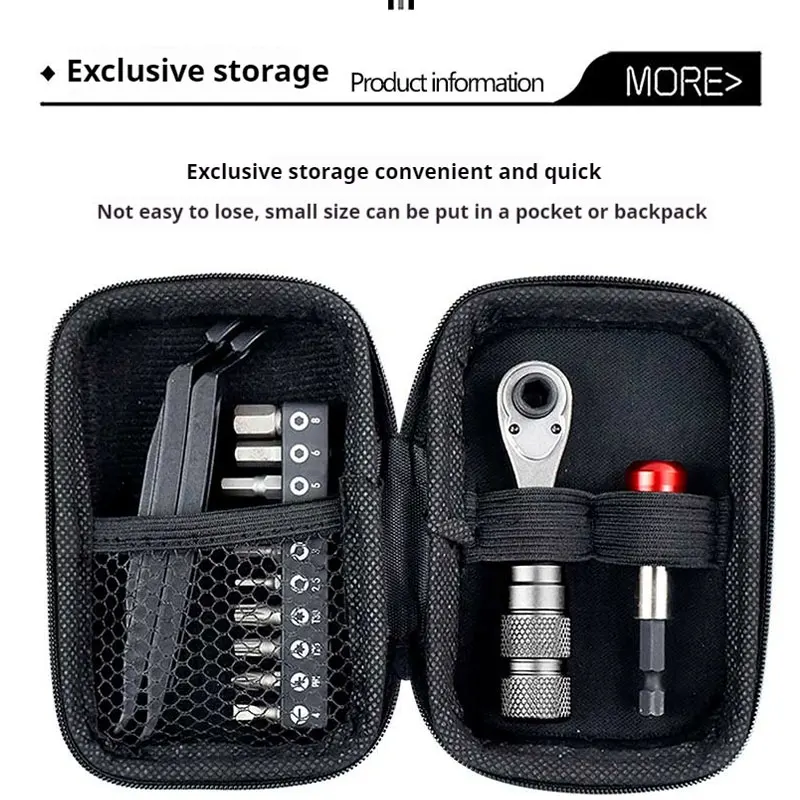 ENLEE-Ensemble d'outils de réparation multifonctions, cliquet, clé, douille, boîte à outils, VTT, vélo de route, équitation, accessoires