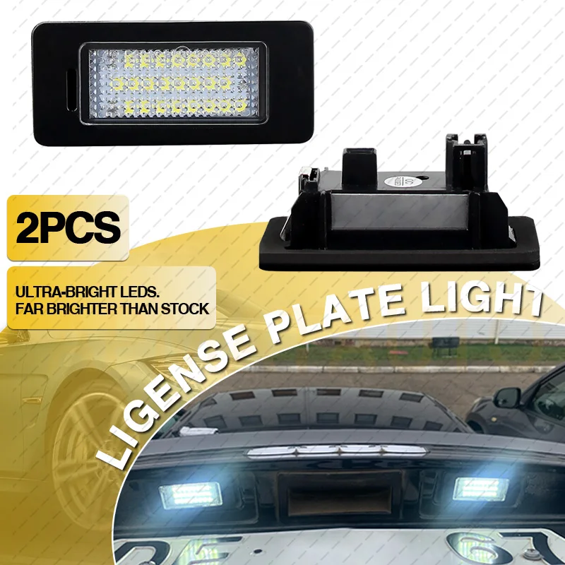 

2 шт. подсветка номерного знака, светодиодная лампа-держатель номерного знака без ошибок для Audi A1 A4 B8 A5 S5 A6 S6 A7 Q5 TT TTS 2D для VW Golf Jetta