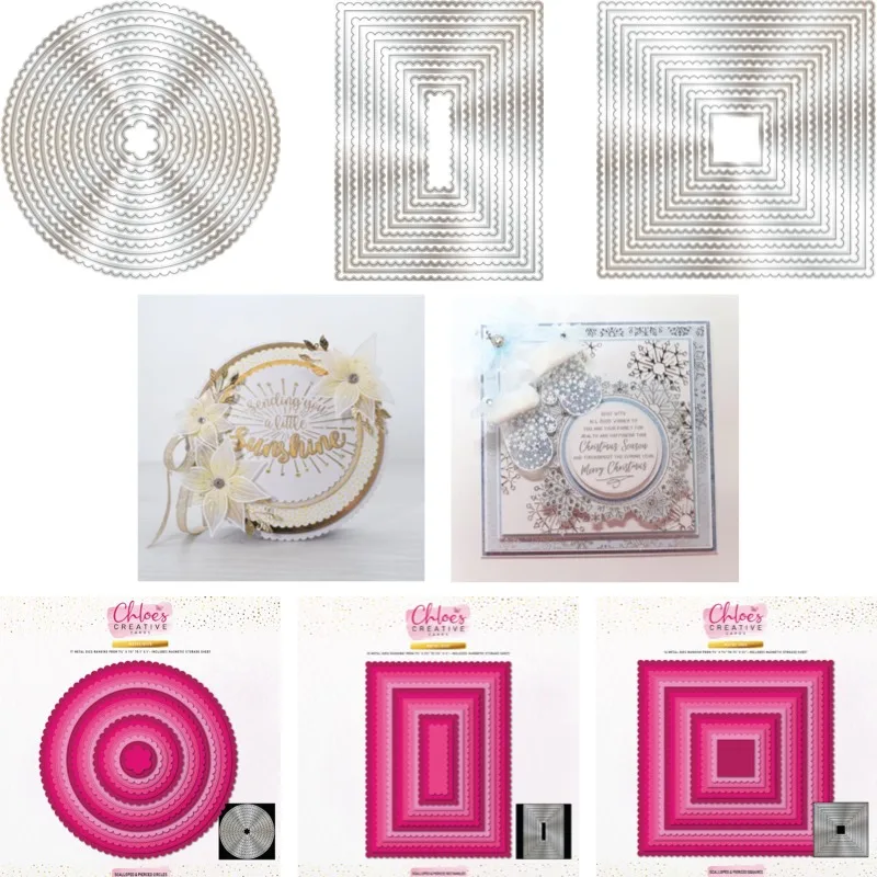 Ovale, rechteckige, quadratische, kreisförmige Metall-Stanzformen für Scrapbooking, Tagebuch-Dekoration, Schablone, Prägeschablone, DIY-Grußkarten, handgefertigt