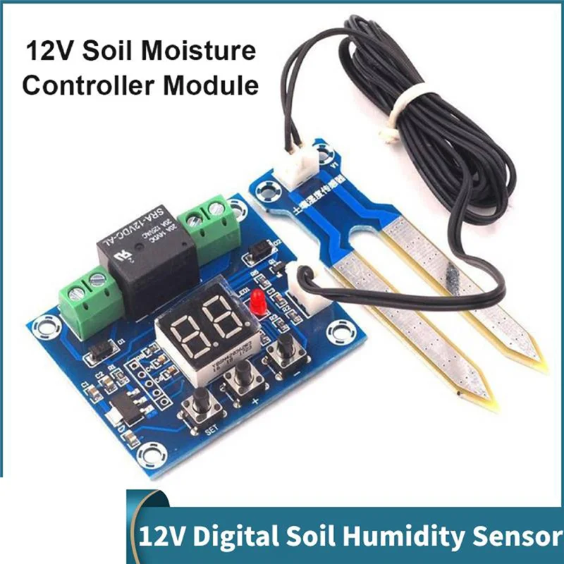 A98Z 5Pcs 12V Digital Auto Watering Module Soil Humidity Sensor Controller Soil Moisture Test Irrigation System Detector