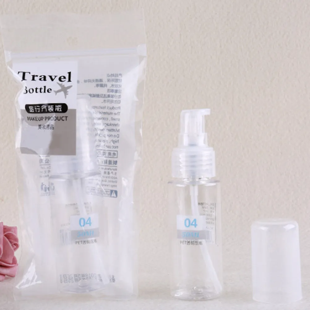 3Pcs Travel Bottles Refillable Refill Shampoo Bottles 50ML Set Eco Friendly Odorless Squeezing Body Wash Face Lotion