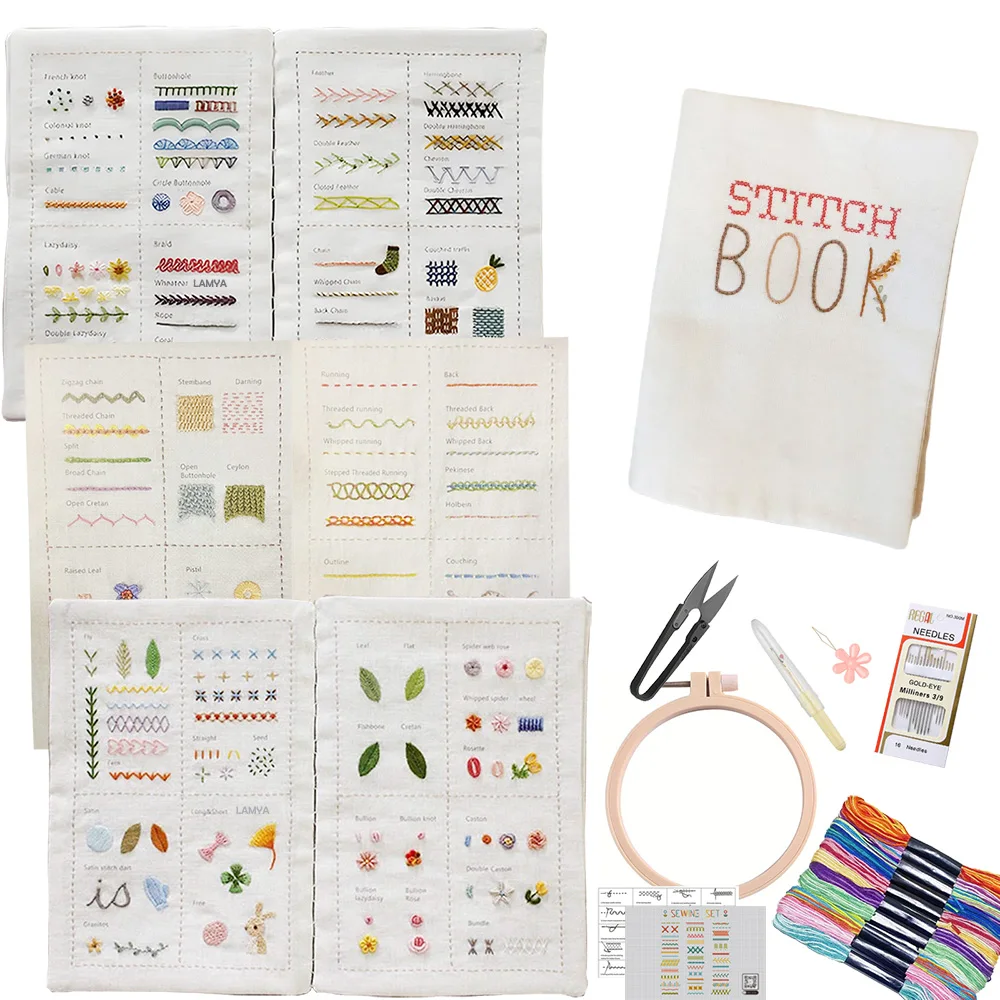 Naaiboeken voor beginners Creatieve borduursteken Boek Volwassenen Basic handborduursteken Stapsgewijze tutorials