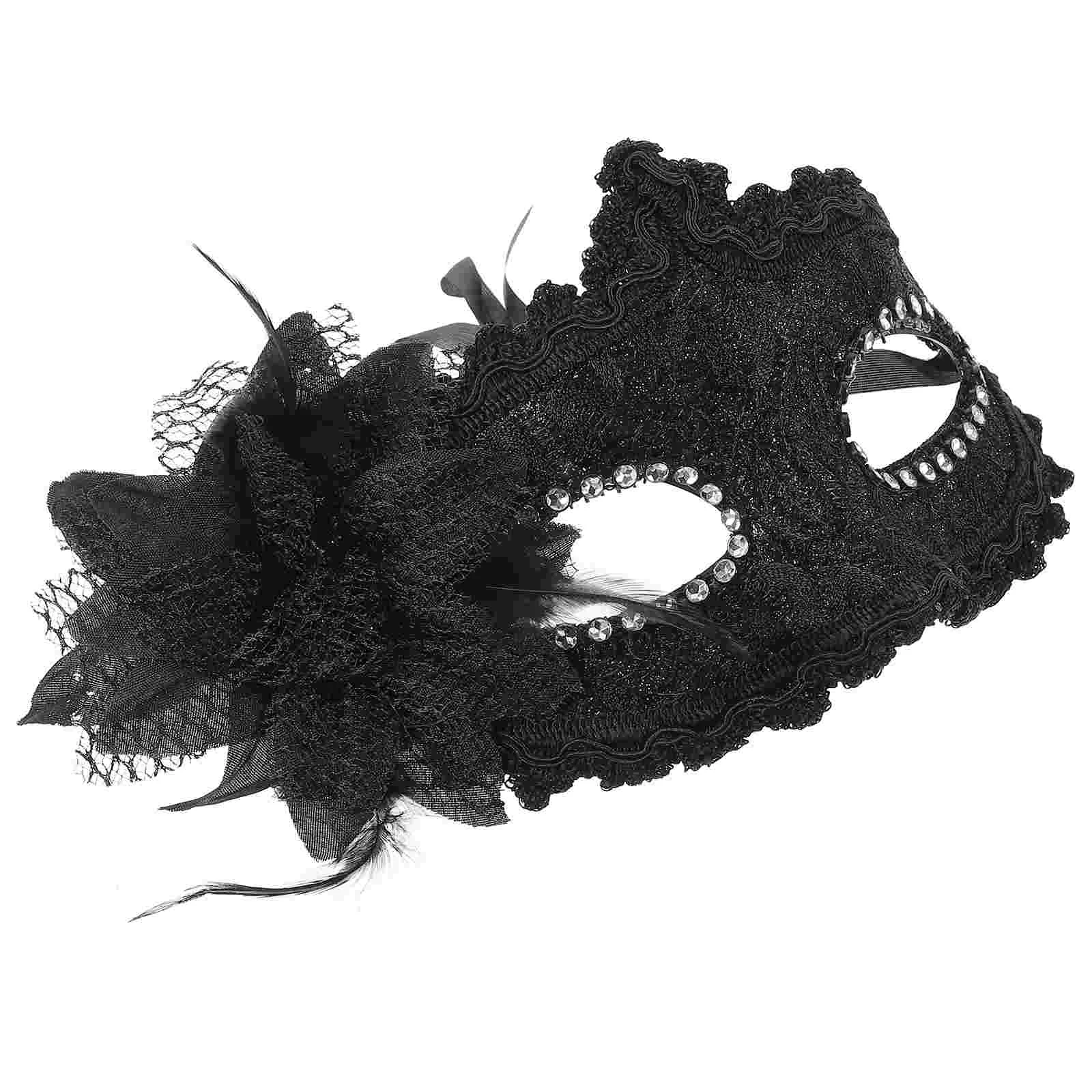 Halloween Props Face Masks Princess Cosplay Miss Masquerade Lace Inflatable Costume