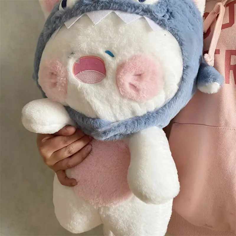 Cute Shark Cat Sleeping Pillow Plush Toy Doll Super Cute Cat Cloth Doll Bed Pillow Birthday Gift Girl Beding Decor