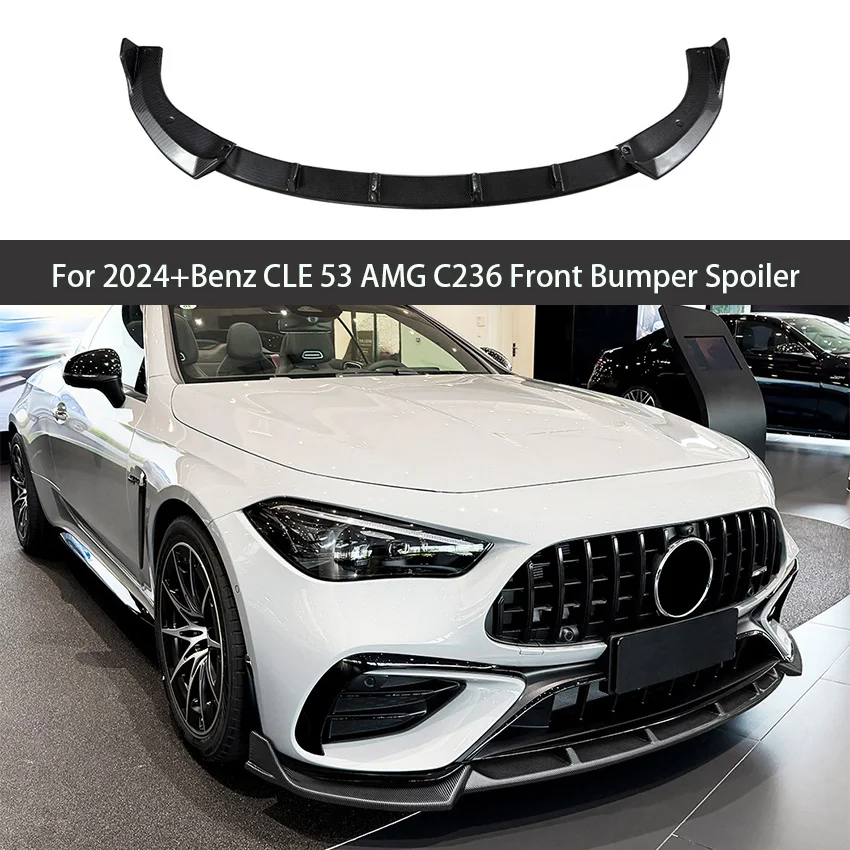 For 2024+Mercedes-Benz CLE 53 C236 AMG Car Front Bumper Lip Spoiler Protective Cover Splitter Body Kit Exterior Accessories