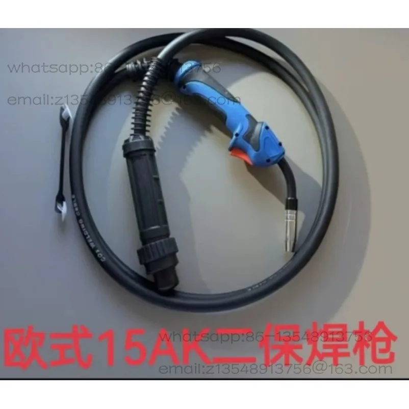 15AK MIG Welding Torch 3m 10ft Air Cooled Euro Connector MAG Welder Gun for 180A Welding Machine - 10ft Length