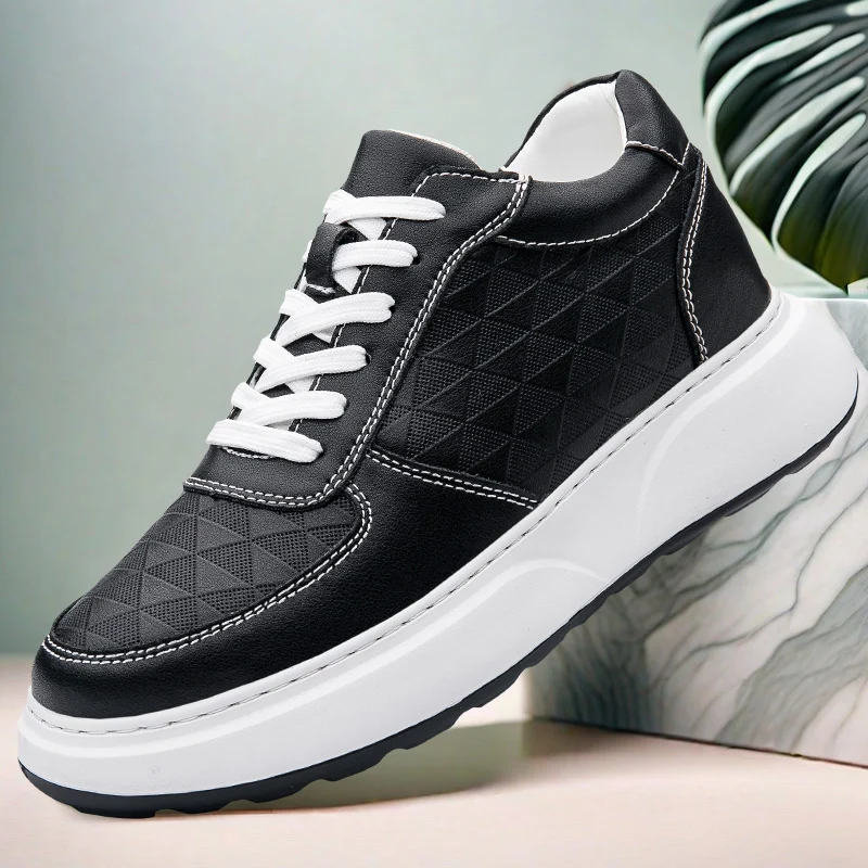 

Men's Shoes Spring Academy Style Shoes Fashion Shell Head Thick Soles Increase Big Head Leather Shoes All Match Derby Shoes