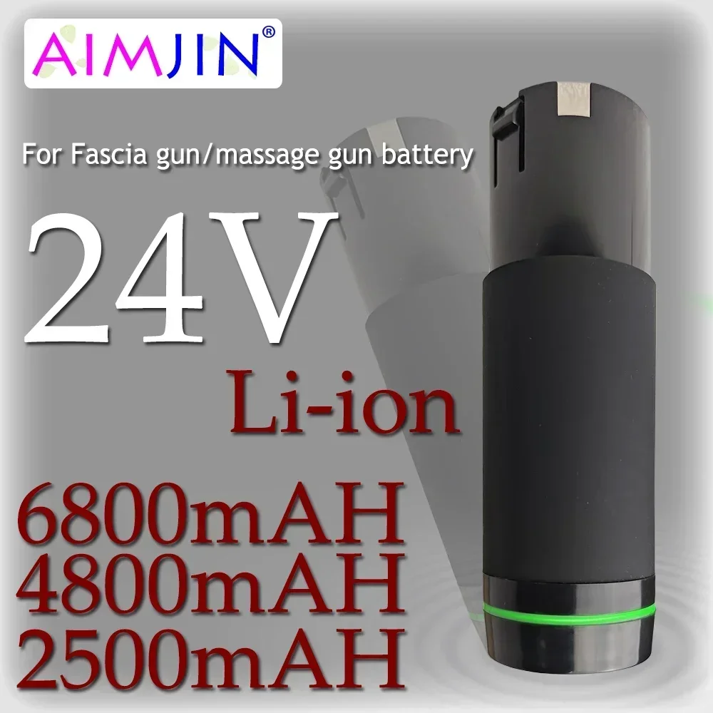 

For Replacement Massage Gun Fascia 24V 2500/4800/6800mAh Rechargeable Battery