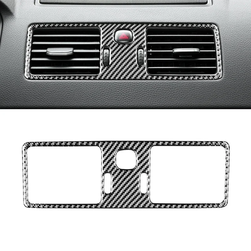 Car Front Carbon Black Center Console Air Vent Outlet Cover Trim Stickers For Volvo XC90 2003 2004 2005 2006 2007 2008 2009-2014
