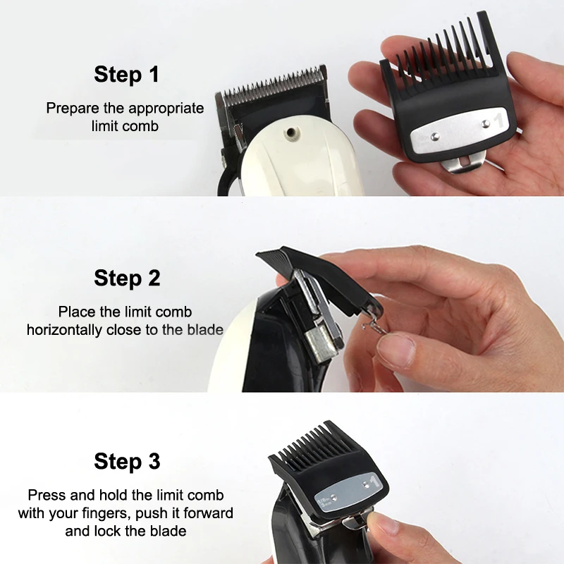 2Pcs Hair Clipper Limit Comb Guide Limit Comb Trimmer Guards Attachment Universal.