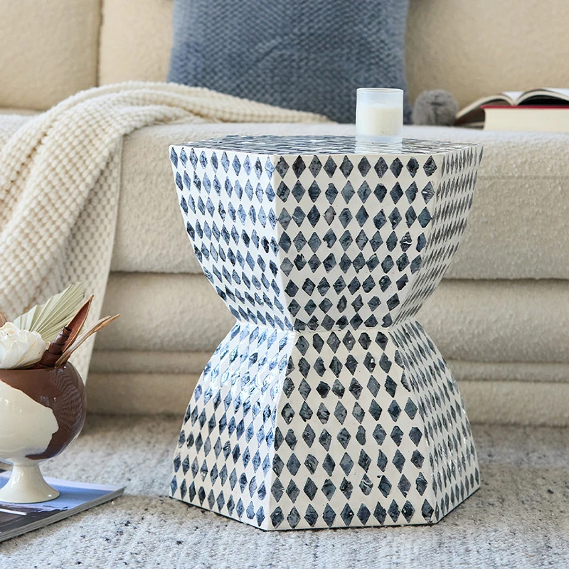Shell Decor Coffee Table,Creative Art Tea Table,Home Decoration Side Table,Bedroom Nightstand,Creative Storage Desk,Furniture