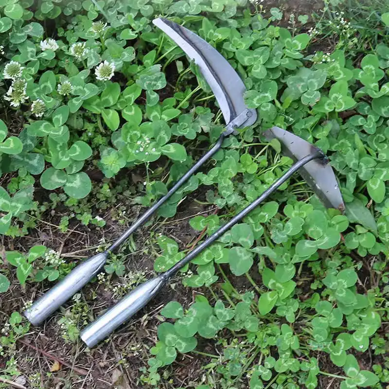 Garden Tools Weeding Hoe Sickle Set Reaping Hook Scythe Jembe Cutting Mowing Grass Leek Wheat Corn Stalk Horticultural Tools