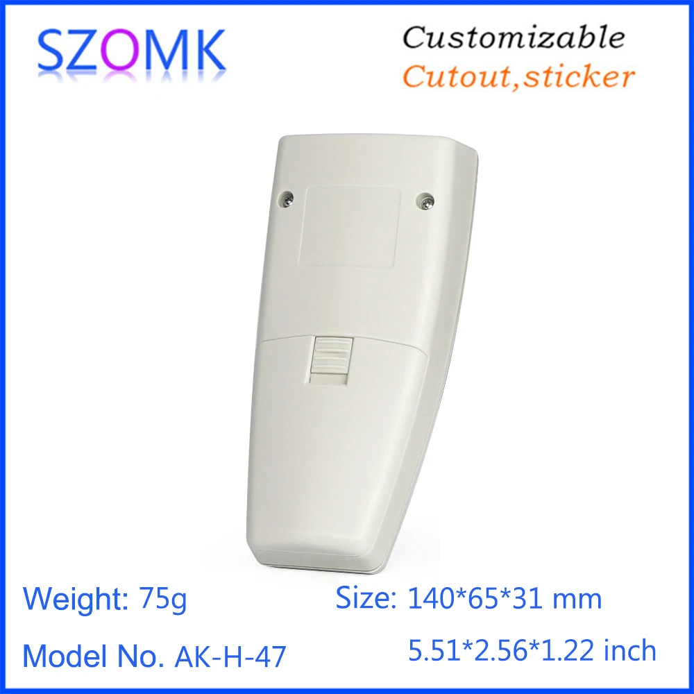 1Piece hot sales SZOMK 2x AA battery plastic box handheld for electronics project customizable abs instrument box