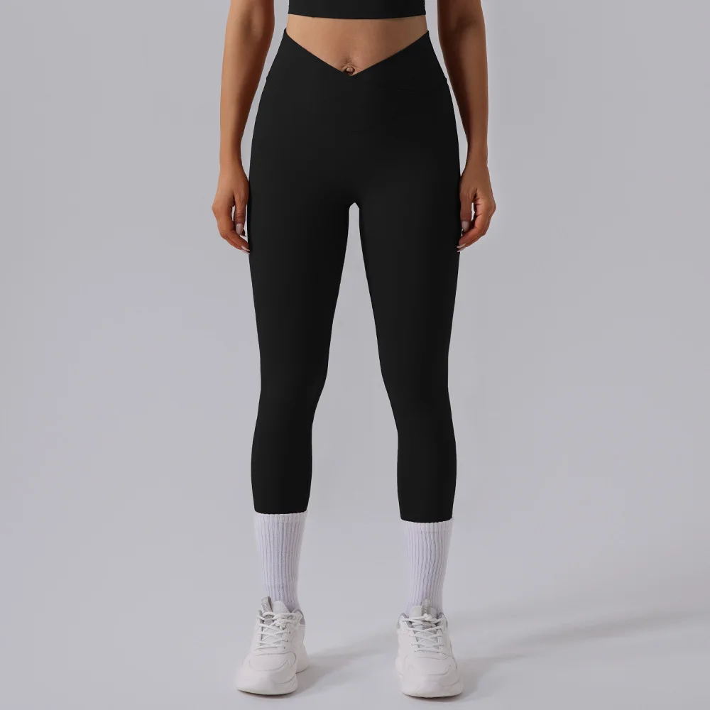 

Maxdutti Running Wearing Elastic High Waisted Trousers Hip Lifting Fitness Pants Quick Drying Training Slimming Tight Yoga Pants
