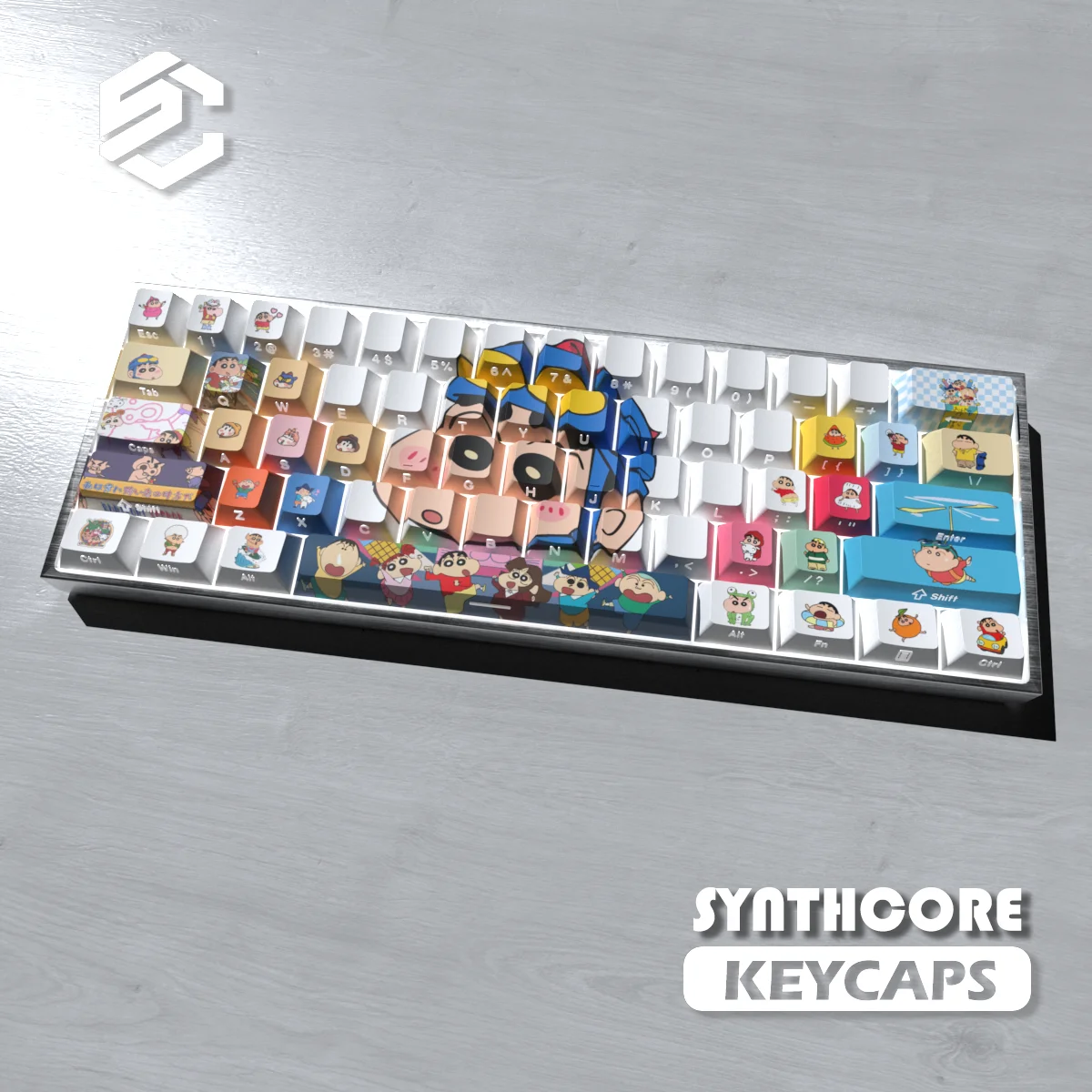 أغطية مفاتيح أنيمي Pochacco للوحات المفاتيح الميكانيكية 74 مفتاحًا مجموعة أغطية المفاتيح التسامي الحراري مادة Pbt غطاء مفاتيح شفاف كرتوني #4