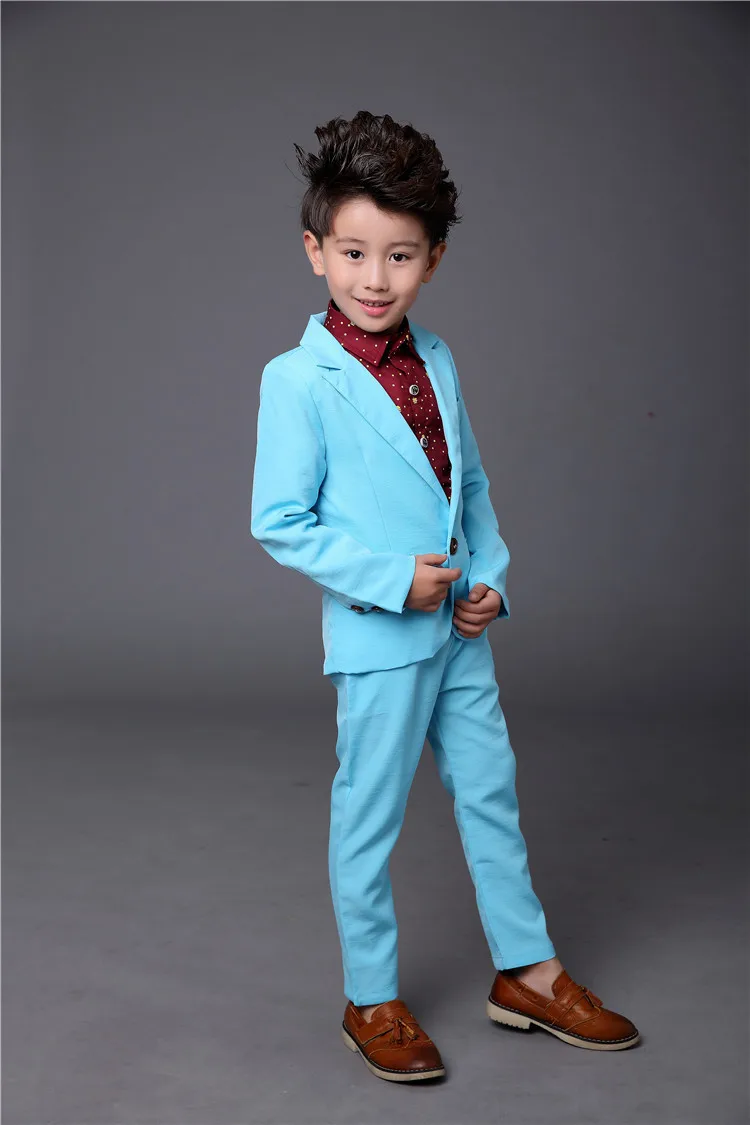 Wedding Suit For Boys Children Jacket Pants 2PCS Performance Formal Suit Kids School Graduation Suit Girl Piano Ceremony Costume