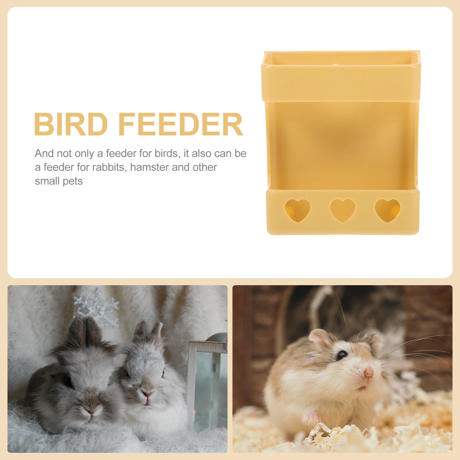 

Feeder Fruit and Vegetable Rack Bird Cage Plastic Parrot Food Water Dispenser Box Holder Container Supplies