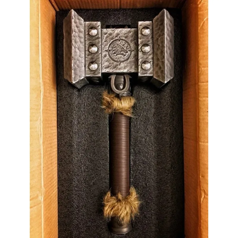 55 ซม.อุปกรณ์เสริมคอสเพลย์ 1:1 ค้อนโลหะเต็มรูปแบบคอลเลกชันรุ่นผู้ใหญ่ WOW Doomhammer ปาร์ตี้เครื่องแต่งกายอุปกรณ์ประกอบฉาก