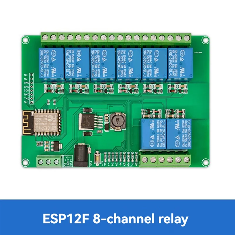 8-CH Relay Module DC12-24/5V Power Supply Onboard ESP-12F Wifi Module For ESP8266 Secondary Development,Requisite