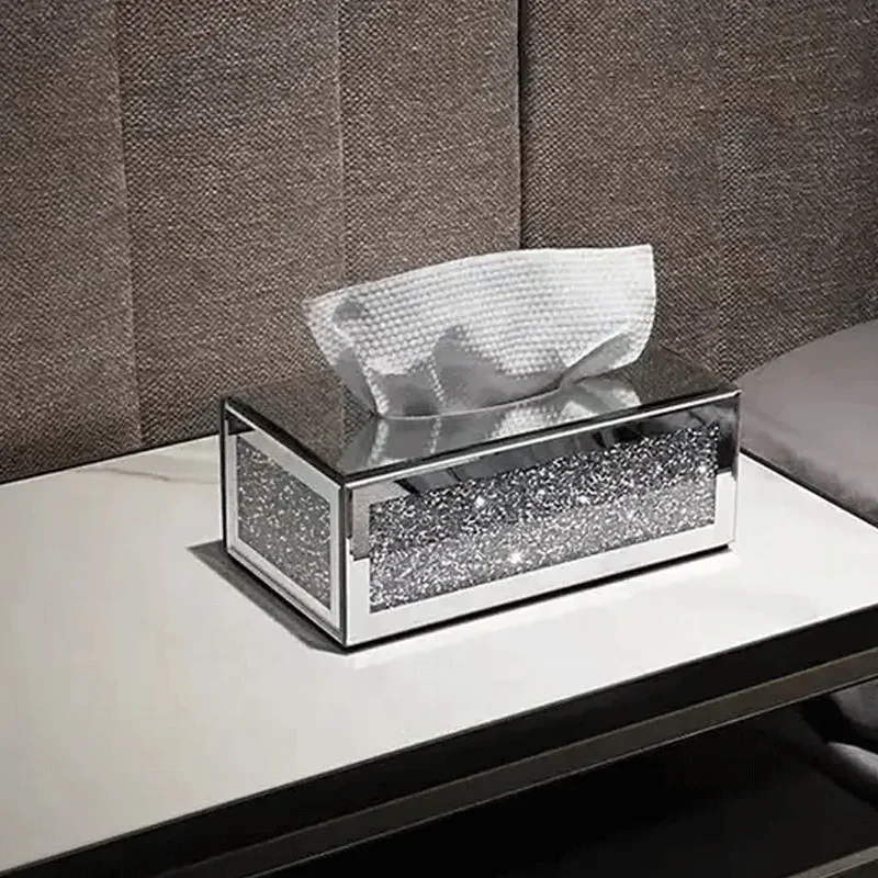 Modern Wholesale Nordic Luxury Glass Tissue Box For Home Tissue Box Luxury Tissue Paper Box