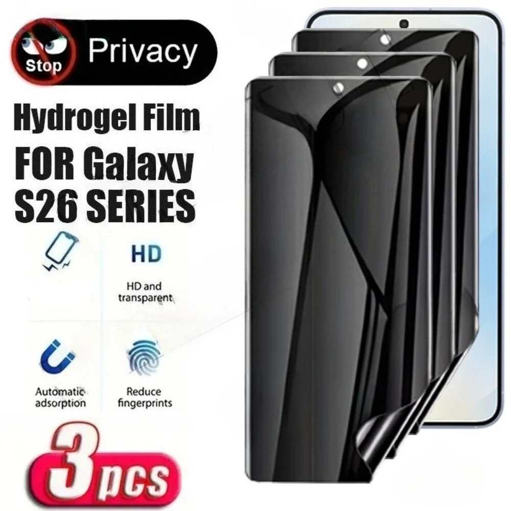 

3Pcs Anti Spy Hydrogel Film for Samsung Galaxy S26 S25 S24 Ultra S23 S22 S21 Plus S24 S25 FE Edge Full Cover Screen Protector