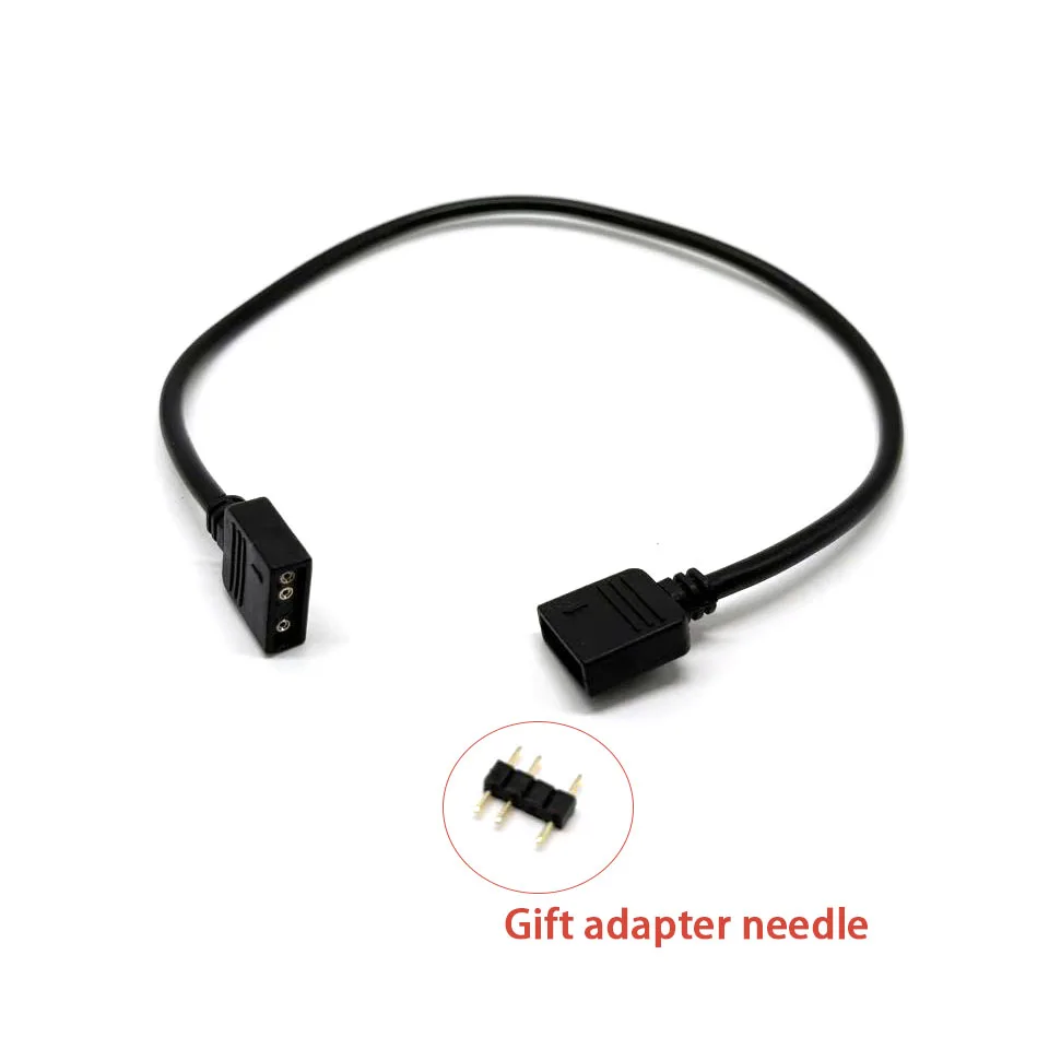 0.3M 0.5M 1M 5V 3Pin  12v 4Pin LED RGB  Female to Female Extension Connector Cable  For 5V LED Strip