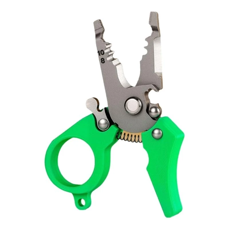 A2UD Mini Wire Stripper Cutter, Multifunction Lure Pliers for Wire Stripping Splitting Trimming and Crimping