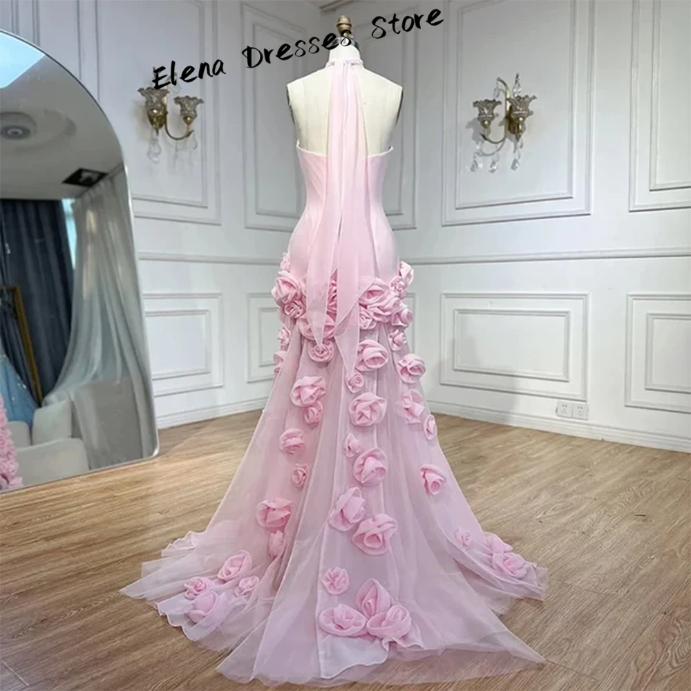 Sereia 3d flor decoração vestidos de noite personalizado elegante sem alças vestido de baile alta qualidade dubai vestidos de ocasião sob medida