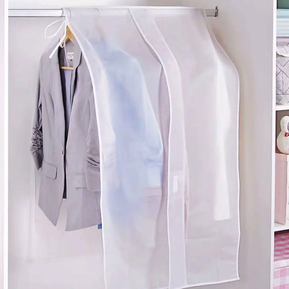 

2Pcs Dust-Proof Suit Bag Premium Non-Woven Material Portable Storage for Winter Clothes and Suits Travel Use L Size