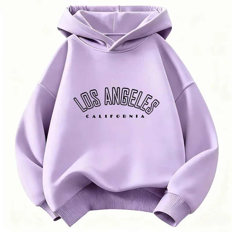 Los Angeles Letter Print Kids Hoodie Hip Hop Casual Sweatshirt Boys Girls Spring Autumn Loose Tops