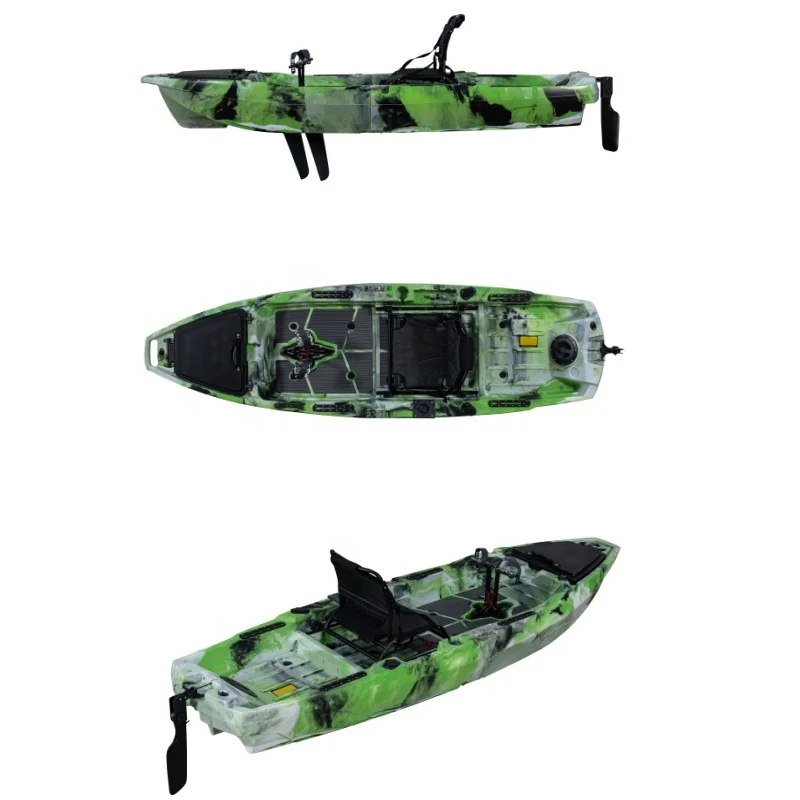 ！@LSF 2024 10FT Detachable Fin Pedal Kayak New Modular Watercraft Equipment Single Paddler Fishing Kayak Canoe