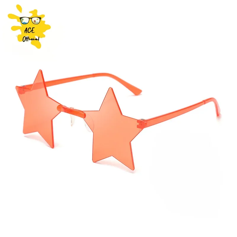 Star Shape Sun Glasses Funny Pentagram Eyewear Eyeglasses Christmas Decoration Party Glasses Rimless Sunglasses