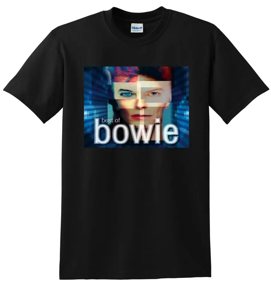 T SHIRT best of bowie vinyl cd cover SMALL MEDIUM LARGE XL High Quality 100%Cotton Short Sleeve