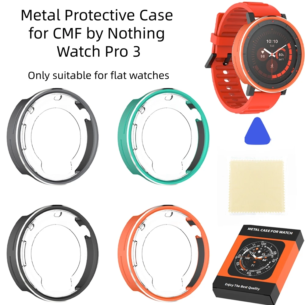 Metal Case For CMF BY NOTHING Watch Pro 3 Smartwatch Minimalist Design With Scratch And Impact Resistance Multiple Colors