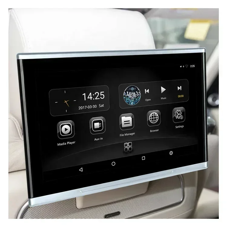 12.1 Inch Car Lcd Back Seat Headrest Video Screen Monitor Smart Media Dvd Player Ce Universal Android Rear Seat Entertainment