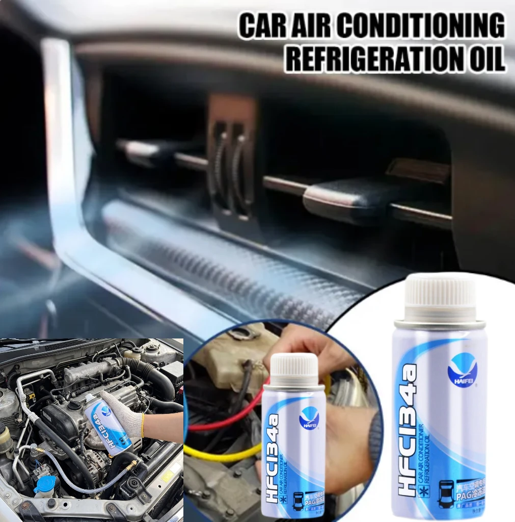 70ml Car Air Conditioning System Cooling Oil  Compressor Professional Refrigeration Oil Car HFC-134a Refrigerant Lubricating Oil