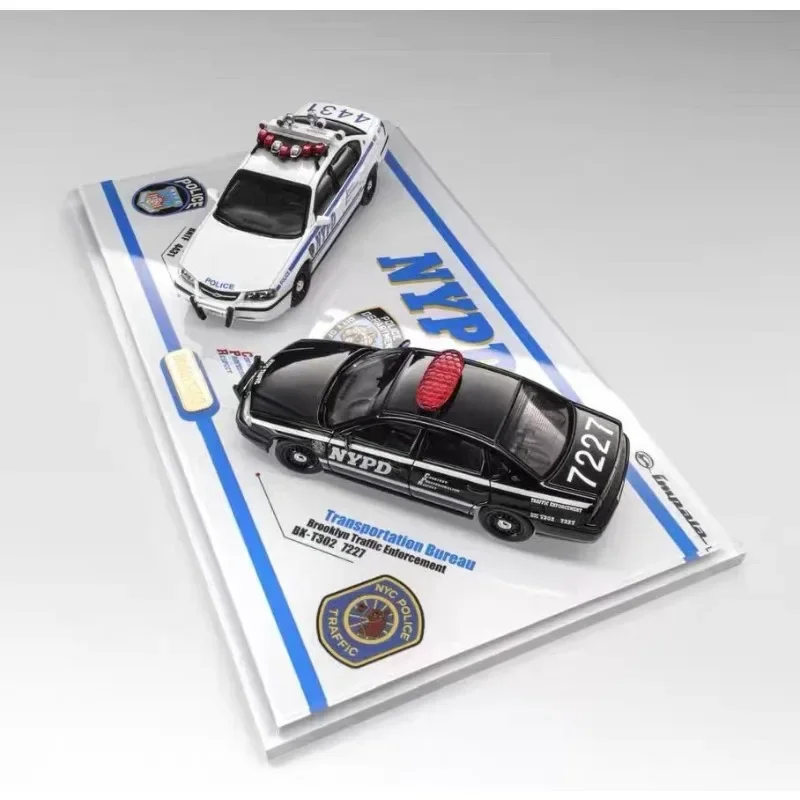2026 Foshan Show Exclusive Rollin 1:64 8th Gen Chevrolet Impala NYPD Police Car Diecast Collectible Model Car