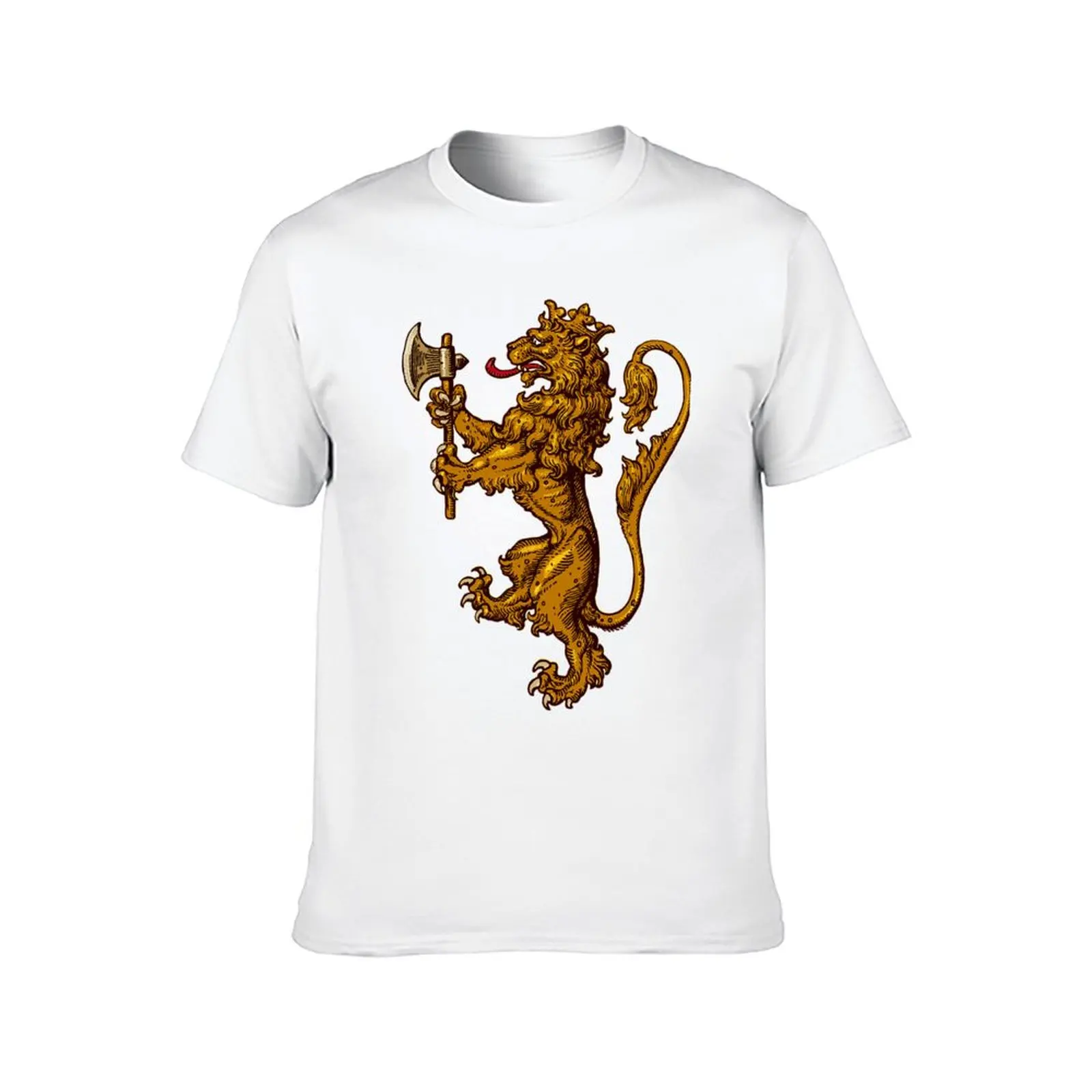 Golden Lion - Heraldic T-Shirt custom shirt graphics oversized t shirts for men