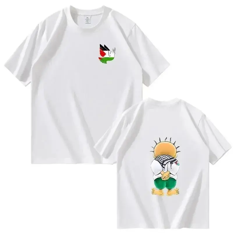 Handala T-shirt Men Fashion Summer Cotton Short Sleeve T Shirt Women Cool Casual Harajuku Hip Hop Streetwear Tee Tops Camiseta