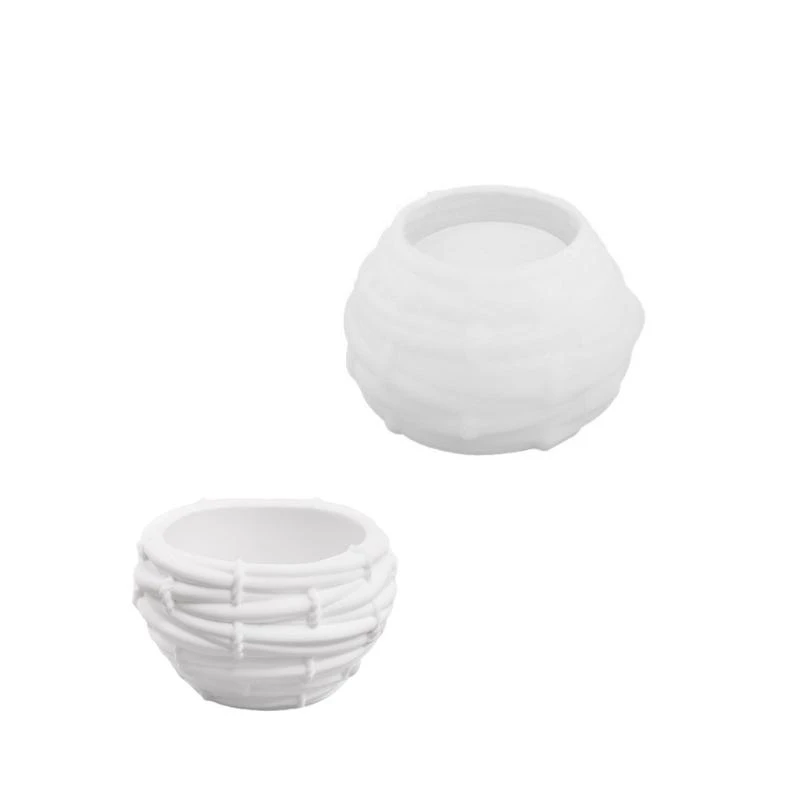 

Silicone Holder Mold Bird Nest Crafting Moulds Plant Pots Molds Silicone Texture for Candle Cup