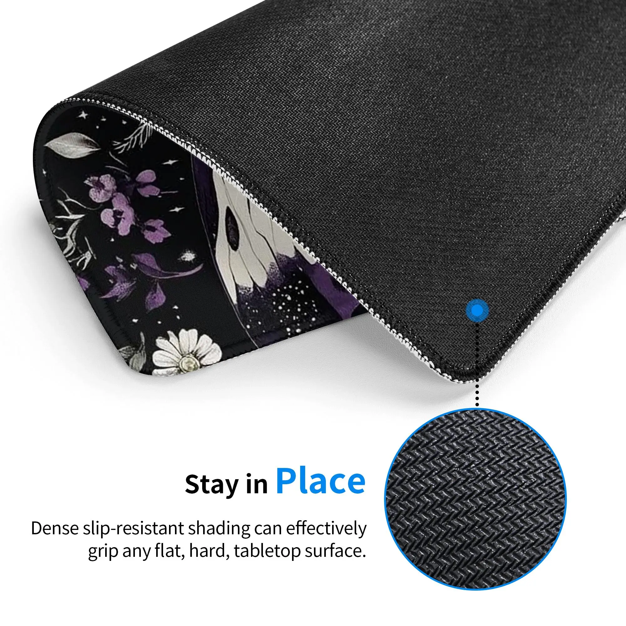Gothic Moth And Skull Starry Night Mouse Pad Computer Keyboard Mouse Mat Gamer PC Laptop Desk Mat Office Accessories Table Mats