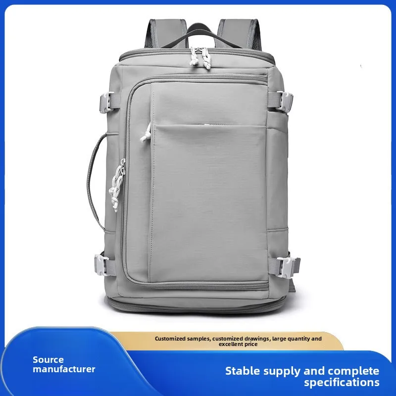 Box-type Bag-opening Outdoor Simple Backpack Breathable Burden-reducing Large-capacity Men's Bag USB Independent Shoe Bin
