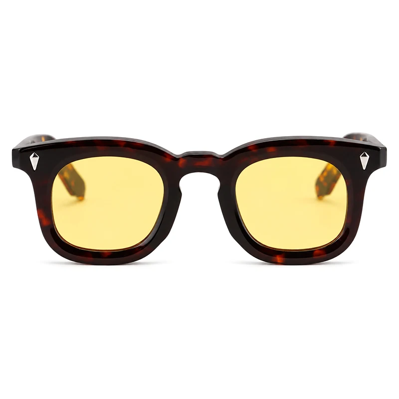 Top Quality Handmade Acetate Round Sunglasses Men Women Classic Sunglasses Outdoor UV400 Protection Glasses Custom Logo Lenses