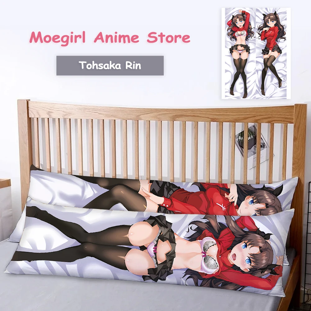 Fate Tohsaka Rin Anime Cosplay Dakimakura Case Double-Sided Printed Body Hugging Pillowcase Otaku Pillows Gifts